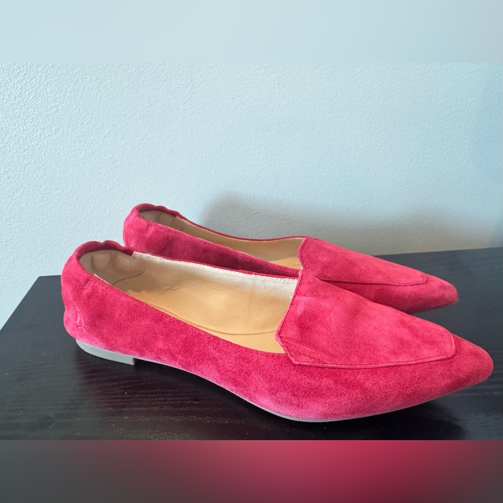 Hot Pink Suede Hush Puppies Loafers